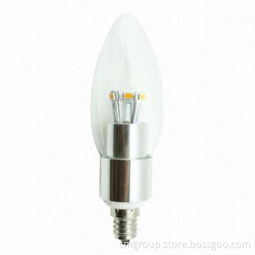 High Efficiency E12 LED Candelabra Bulb with 2,300-2,500K, LG LED Chip, 4W, 280-300lm, CE/RoHS